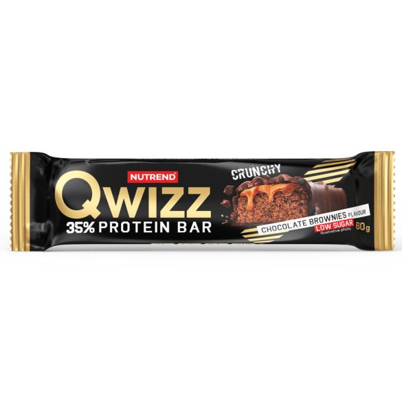 60g Nutrend QWIZZ 35% Protein Szelet Csokoládé - Brownie