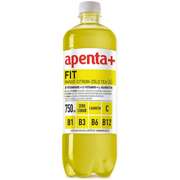 0,75L Apenta Fit Mangó - Citrom - Zöld Tea - DRS