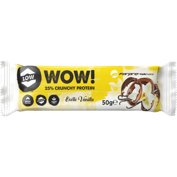 50g FORPRO WOW! 25% Crunchy Protein Szelet - Vanília Ízű